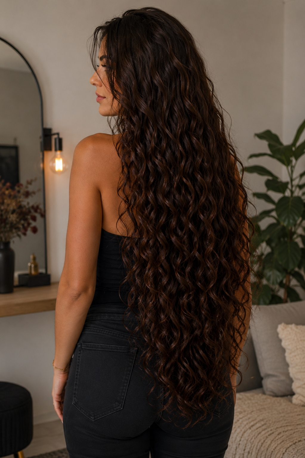 Extensions cheveux ondulés bouclés frisés